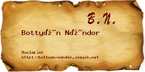 Bottyán Nándor névjegykártya